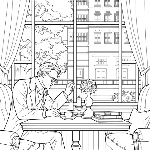 An Elderly Man in Quiet Thought by the Window