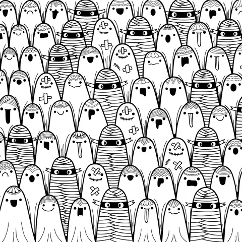 Colorful Expressive Little Monsters