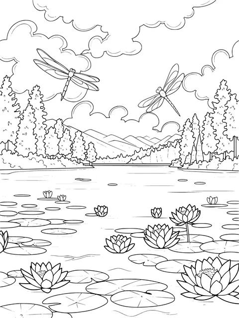 Summer Lakeside Scenery