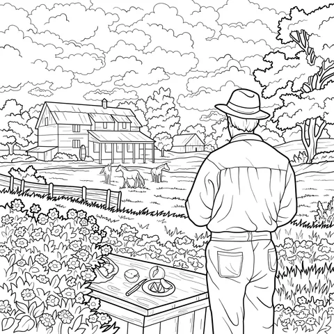 A Leisurely Moment in the Rural Landscape