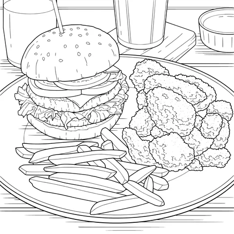 Delicious Fast - food Combo