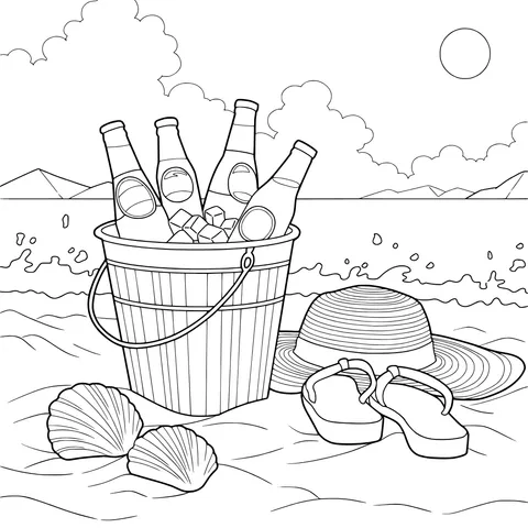 Summer Beach Scene