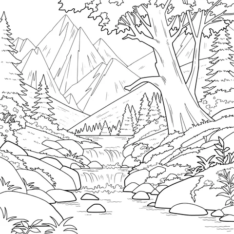 Serene Mountain Stream