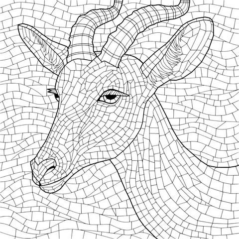 Mosaic - style Antelope