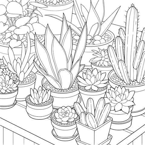 Colorful Potted Plant World