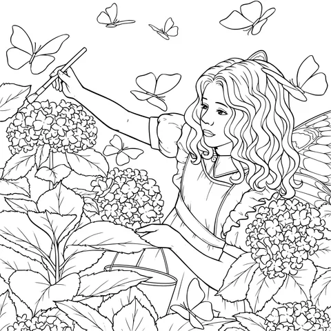 Fairy in the Flower - bed