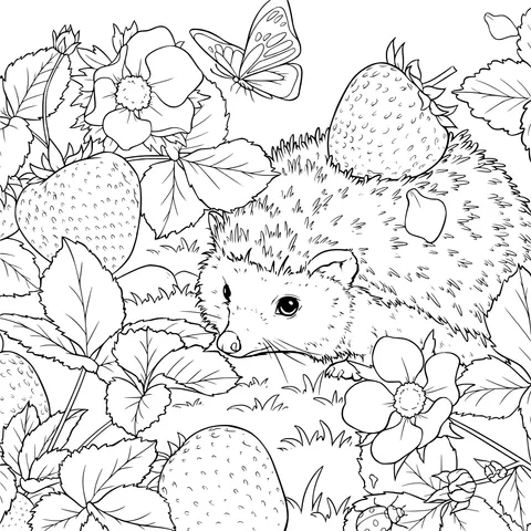 Little Hedgehog in the Strawberry Bush