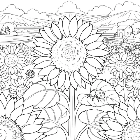 Sunflower Rural Scenery