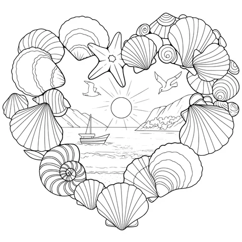 Heart - shaped Seashell Seaview