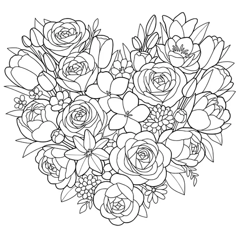Heart - shaped Floral Pattern