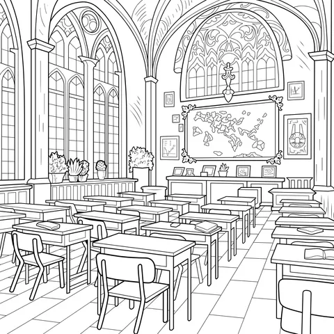 Dreamy Classroom Scene