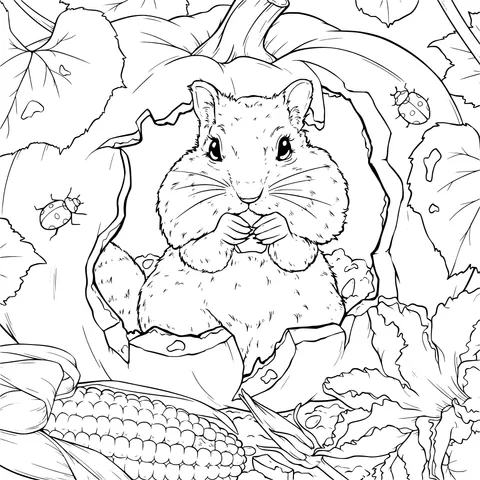 Squirrel in a Pumpkin