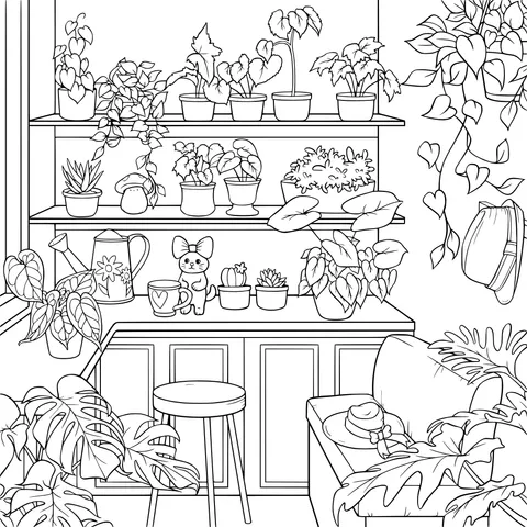 Cozy Green Plant Corner