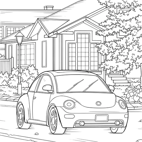 Small Yellow Car by the Street