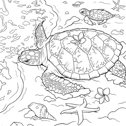 Sea Turtles on the Beach