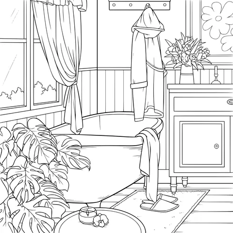 Cozy Bathroom Scene