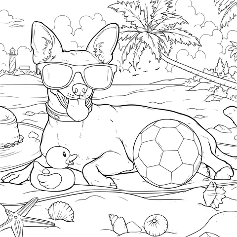 Adorable Dog on the Beach