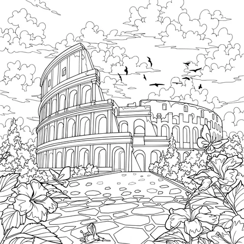 Scenery of the Colosseum in Rome