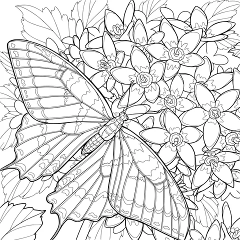 Butterfly and Flowers