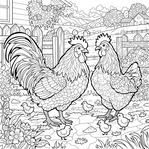 Chickens in the Countryside