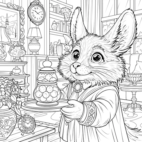 Fox Holding a Candy Tray