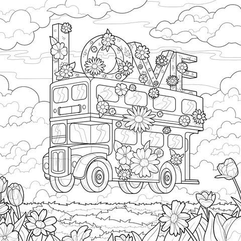 Double - decker Bus with Love