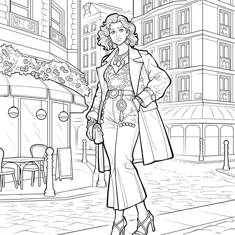 Fashionable Lady on the Street