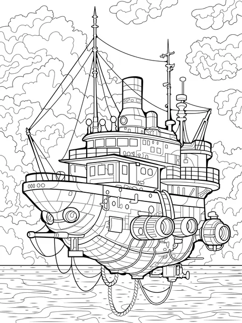 Fantasy Flying Ship