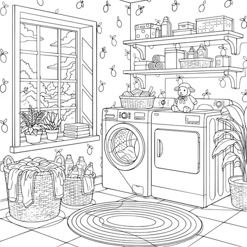 Cozy Laundry Room Scene