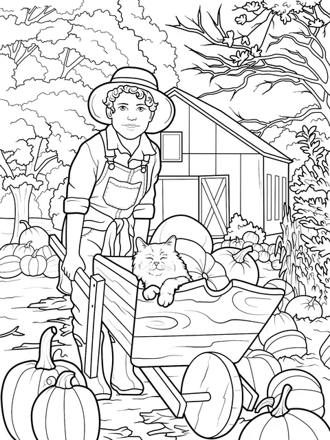 Autumn Farm - Working Scene