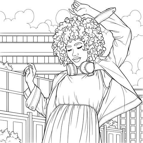 Fashionable Pregnant Woman Image