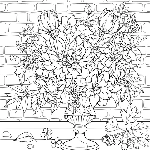 Gorgeous Flower Bouquet Illustration