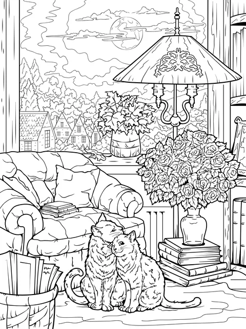 Cozy Indoor Cat Scene