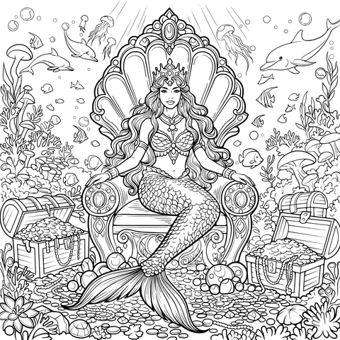 Mermaid Queen Under the Sea