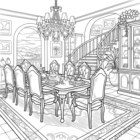 Luxurious Dining - room Scene