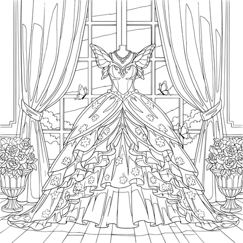 Gorgeous Butterfly - themed Gown
