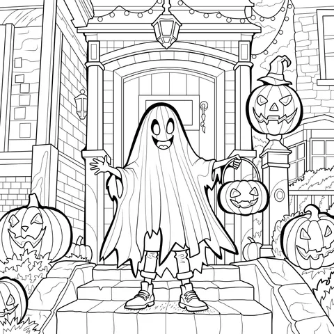 Joyful Halloween Scene