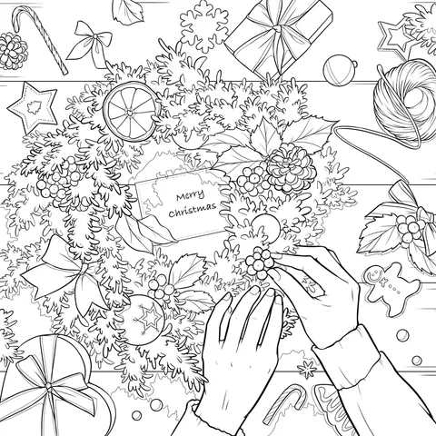 Christmas Wreath - Making