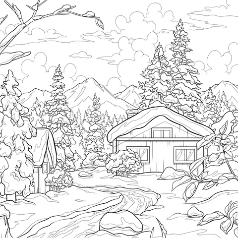 Winter Mountain Cabin