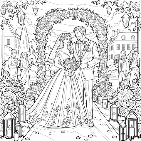 Romantic Wedding Scene