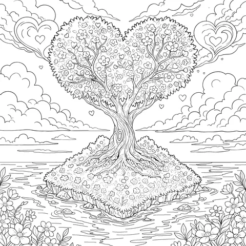 Heart - shaped Tree Fantasy Island