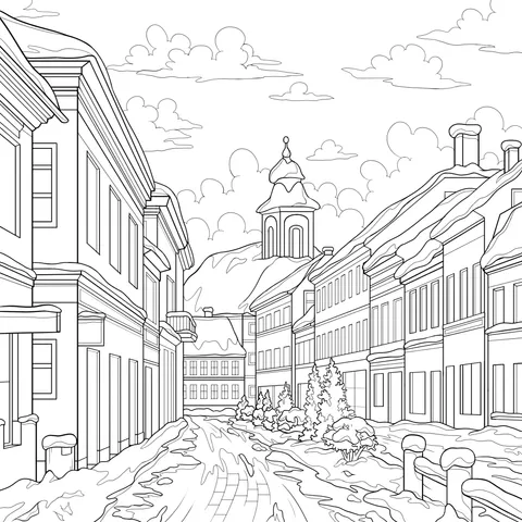 Colorful Winter Street