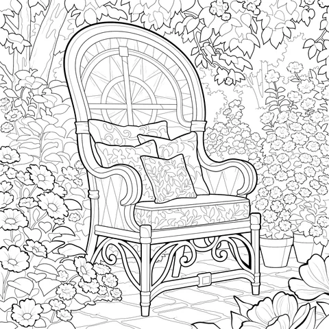 Relaxing Rocking Chair in the Garden