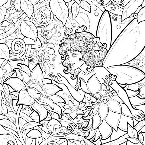 Fairy in the Flower丛