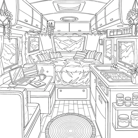 Cozy Camper Van Interior
