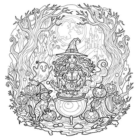 Fantasy Witch Magic Scene