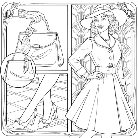 Vintage - styled Fashionable Woman