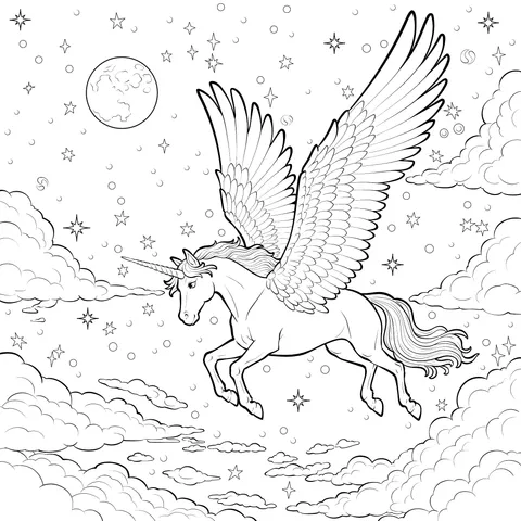 Dreamy Winged Unicorn