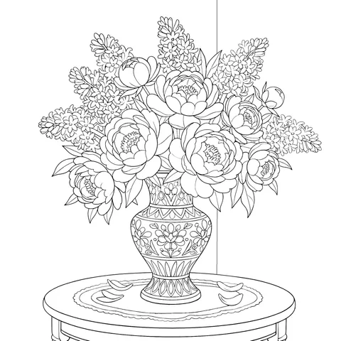 Flowers in a Vase by the Window