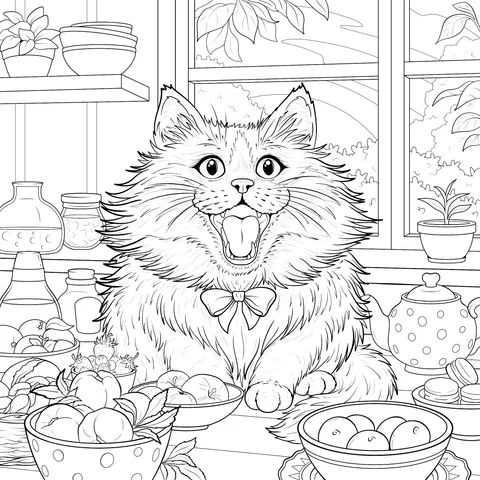 Cute Cat and Delicacies